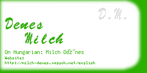 denes milch business card